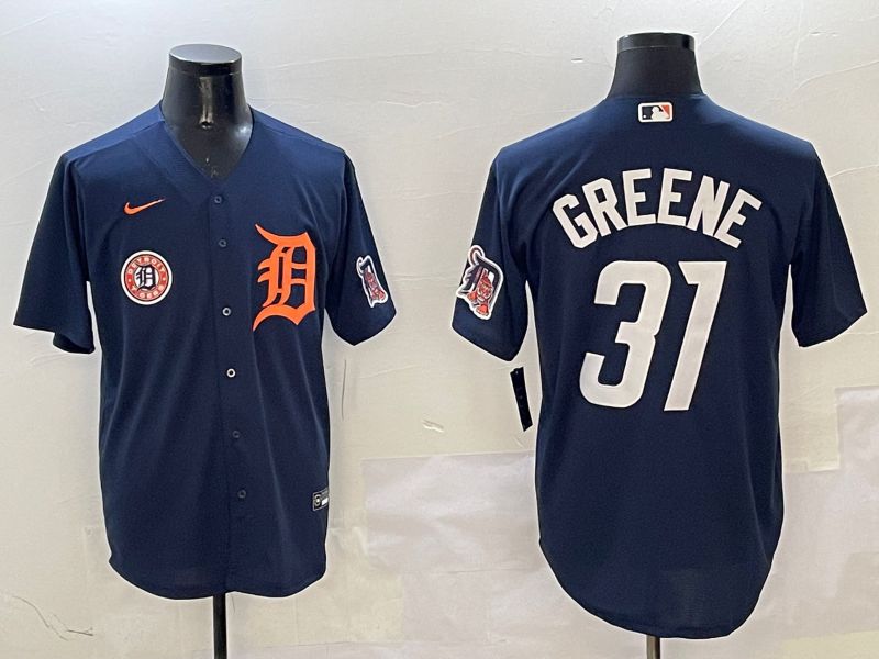 Men Detroit Tigers #31 Greene Drak Blue Game 2025 Nike MLB Jersey style 3111